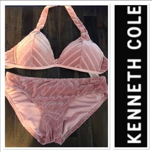 🆕 Kenneth Cole pink velour bikini